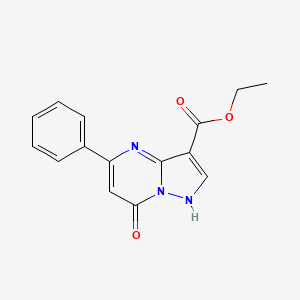 molecular formula C15H13N3O3 B8774833 Ethyl 7-hydroxy-5-phenylpyrazolo[1,5-A]pyrimidine-3-carboxylate CAS No. 77493-87-9