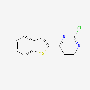molecular formula C12H7ClN2S B8774840 4-(1-Benzothiophen-2-yl)-2-chloropyrimidine CAS No. 124959-26-8