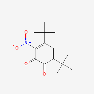 molecular formula C14H19NO4 B8775032 o-Benzoquinone, 4,6-di-tert-butyl-3-nitro- CAS No. 24457-00-9