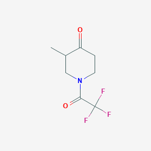 molecular formula C8H10F3NO2 B8775042 3-Methyl-1-(trifluoroacetyl)piperidin-4-one CAS No. 497955-81-4