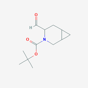 molecular formula C12H19NO3 B8775046 Tert-butyl 4-formyl-3-azabicyclo[4.1.0]heptane-3-carboxylate 