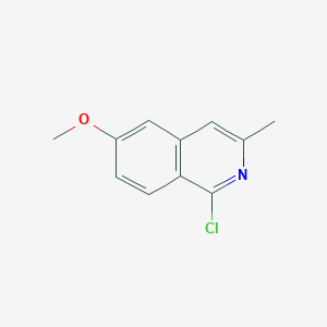 molecular formula C11H10ClNO B8775063 1-Chloro-6-methoxy-3-methylisoquinoline CAS No. 918662-41-6