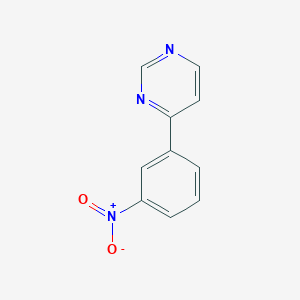 molecular formula C10H7N3O2 B8775074 4-(3-Nitrophenyl)pyrimidine 