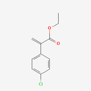 molecular formula C11H11ClO2 B8775099 Benzeneacetic acid, 4-chloro-alpha-methylene-, ethyl ester CAS No. 101492-44-8