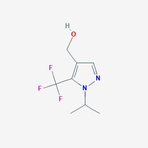 molecular formula C8H11F3N2O B8775102 (1-Isopropyl-5-(trifluoromethyl)-1H-pyrazol-4-yl)methanol 