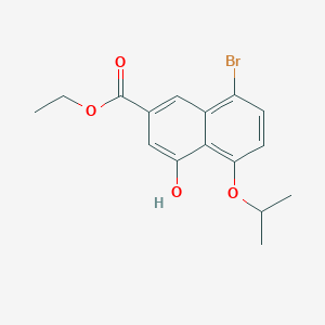 2-Naphthalenecarboxylic acid, 8-bromo-4-hydroxy-5-(1-methylethoxy)-, ethyl ester
