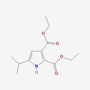 molecular formula C13H19NO4 B8775147 Diethyl 5-isopropyl-1H-pyrrole-2,3-dicarboxylate 