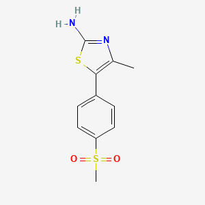4-Methyl-5-(4-(methylsulfonyl)phenyl)thiazol-2-amine