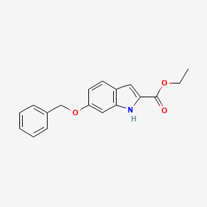 molecular formula C18H17NO3 B8775372 ethyl 6-(benzyloxy)-1H-indole-2-carboxylate 