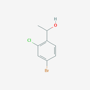 molecular formula C8H8BrClO B8775575 1-(4-Bromo-2-chlorophenyl)ethanol 