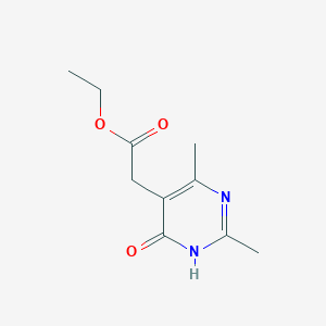 molecular formula C10H14N2O3 B8775593 ethyl (2,6-dimethyl-3H-pyrimidin-4-on-5yl)acetate 