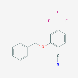 molecular formula C15H10F3NO B8775606 2-(Benzyloxy)-4-(trifluoromethyl)benzonitrile 