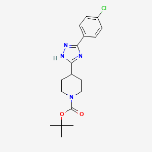 tert-Butyl 4-(3-(4-chlorophenyl)-1H-1,2,4-triazol-5-yl)piperidine-1-carboxylate