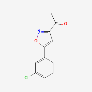 molecular formula C11H8ClNO2 B8775845 1-(5-(3-Chlorophenyl)isoxazol-3-YL)ethanone CAS No. 657424-83-4