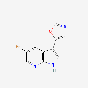 1H-Pyrrolo[2,3-b]pyridine, 5-bromo-3-(5-oxazolyl)-