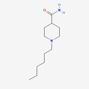 molecular formula C12H24N2O B8775919 1-Hexylpiperidine-4-carboxamide 