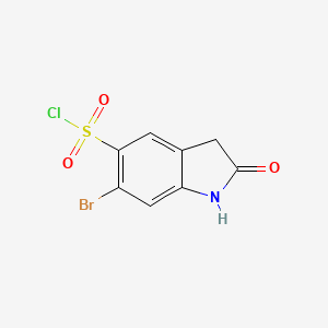 molecular formula C8H5BrClNO3S B8775968 6-Bromo-2-oxoindoline-5-sulfonyl chloride 