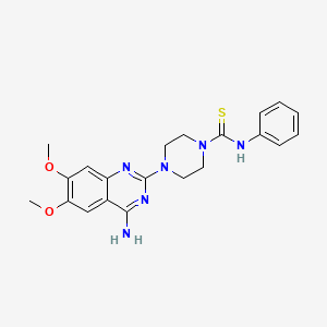 molecular formula C21H24N6O2S B8775982 1-Piperazinecarbothioamide, 4-(4-amino-6,7-dimethoxy-2-quinazolinyl)-N-phenyl- CAS No. 79221-43-5