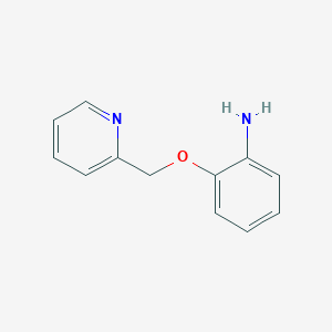 molecular formula C12H12N2O B008776 2-(吡啶-2-基甲氧基)苯胺 CAS No. 105326-62-3