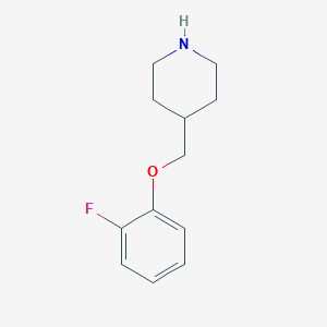 molecular formula C12H16FNO B8776028 4-[(2-Fluorophenoxy)methyl]piperidine CAS No. 63608-34-4