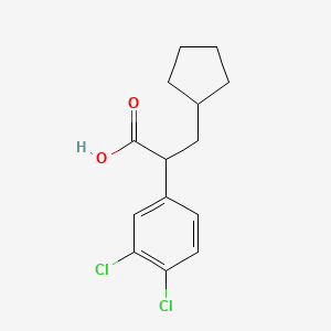 molecular formula C14H16Cl2O2 B8776340 3-cyclopentyl-2-(3,4-dichlorophenyl)propanoic Acid CAS No. 300355-34-4