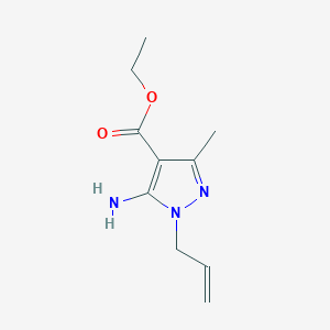 molecular formula C10H15N3O2 B8776398 Ethyl 1-allyl-5-amino-3-methyl-1H-pyrazole-4-carboxylate 