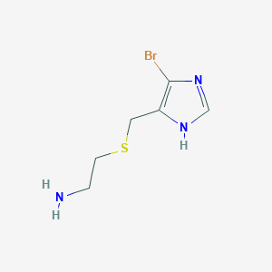 molecular formula C6H10BrN3S B8776433 2-(((5-Bromo-1H-imidazol-4-yl)methyl)thio)ethanamine CAS No. 52378-46-8