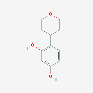 molecular formula C11H14O3 B8776435 4-(Tetrahydro-2H-pyran-4-yl)benzene-1,3-diol CAS No. 1228321-01-4