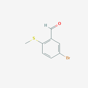 molecular formula C8H7BrOS B8776457 5-bromo-2-(methylthio)benzaldehyde 