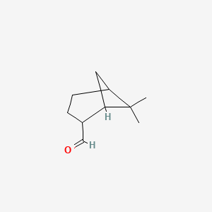molecular formula C10H16O B8776472 6,6-Dimethylbicyclo(3.1.1)heptane-2-carbaldehyde CAS No. 4764-14-1