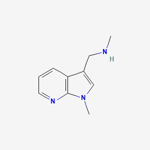 molecular formula C10H13N3 B8776543 methyl({1-methyl-1H-pyrrolo[2,3-b]pyridin-3-yl}methyl)amine 