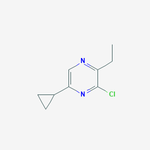 molecular formula C9H11ClN2 B8776547 3-Chloro-5-cyclopropyl-2-ethylpyrazine 