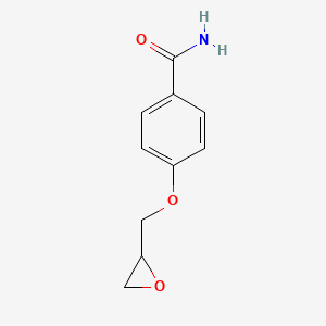 molecular formula C10H11NO3 B8776630 4-Oxiranylmethoxy-benzamide CAS No. 28763-58-8