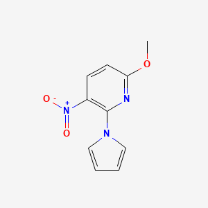 molecular formula C10H9N3O3 B8776633 6-methoxy-3-nitro-2-(1H-pyrrol-1-yl)pyridine CAS No. 160657-11-4