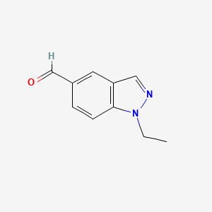 molecular formula C10H10N2O B8776663 1-Ethyl-1H-indazole-5-carbaldehyde 