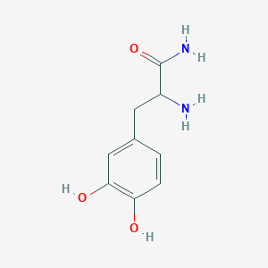 molecular formula C9H12N2O3 B8776665 2-Amino-3-(3,4-dihydroxyphenyl)propanamide 