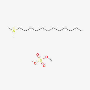 molecular formula C15H34O4S2 B8776673 Dodecyldimethylsulphonium methyl sulphate CAS No. 51186-33-5