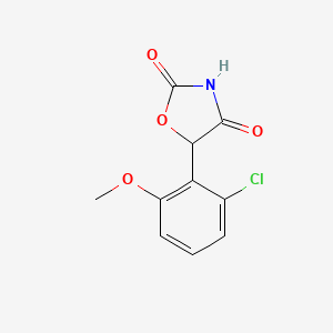 molecular formula C10H8ClNO4 B8776685 2,4-Oxazolidinedione, 5-(2-chloro-6-methoxyphenyl)- CAS No. 82129-18-8