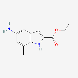ethyl 5-amino-7-methyl-1H-indole-2-carboxylate