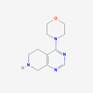 molecular formula C11H16N4O B8776706 4-(Morpholin-4-yl)-5,6,7,8-tetrahydropyrido[3,4-d]pyrimidine CAS No. 441064-75-1