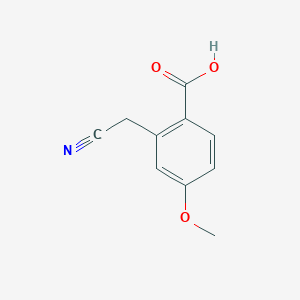 molecular formula C10H9NO3 B8776808 2-Cyanomethyl-4-methoxy-benzoic acid CAS No. 76254-24-5