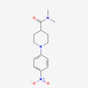 molecular formula C14H19N3O3 B8776810 N,N-dimethyl-1-(4-nitrophenyl)piperidine-4-carboxamide 