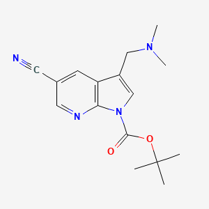 1H-Pyrrolo[2,3-b]pyridine-1-carboxylic acid, 5-cyano-3-[(dimethylamino)methyl]-, 1,1-dimethylethyl ester