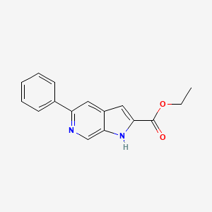 molecular formula C16H14N2O2 B8776863 Ethyl 5-phenyl-1H-pyrrolo[2,3-c]pyridine-2-carboxylate CAS No. 920979-02-8