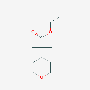 molecular formula C11H20O3 B8776889 Ethyl 2-methyl-2-(tetrahydro-2H-pyran-4-yl)propanoate 
