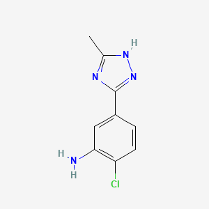 2-Chloro-5-(5-methyl-1H-1,2,4-triazol-3-yl)aniline