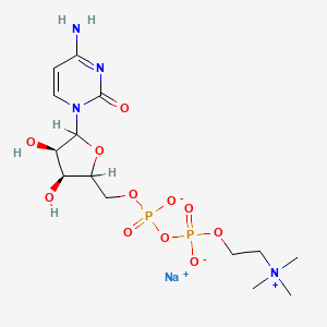 Sodium;[[(3S,4R)-5-(4-amino-2-oxopyrimidin-1-yl)-3,4-dihydroxyoxolan-2-yl]methoxy-oxidophosphoryl] 2-(trimethylazaniumyl)ethyl phosphate