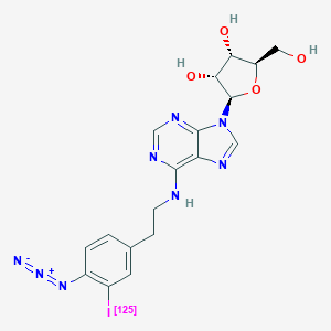 molecular formula C18H19IN8O4 B008777 N(6)-2-(4-Azido-3-iodophenyl)ethyladenosine CAS No. 105811-49-2