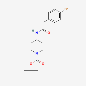 molecular formula C18H25BrN2O3 B8777112 tert-butyl 4-[[2-(4-bromophenyl)acetyl]amino]piperidine-1-carboxylate 