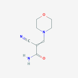 molecular formula C8H11N3O2 B8777136 3-Morpholino-2-cyanoacrylamide 
